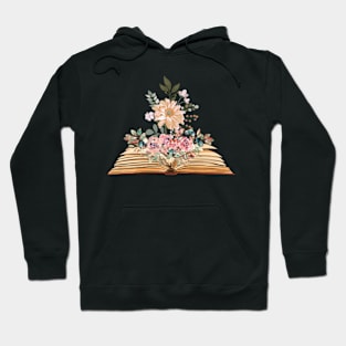 Flowers Growing From Book | Book Lover | Flowers Lover Hoodie